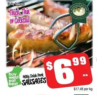 Farmer Jack's 400g Irish Pork Sausages offer