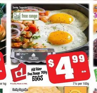 Farmer Jack's Hill River Free Range 100g Eggs offer