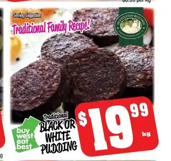Farmer Jack's Traditional Black or White Pudding offer