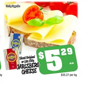 Farmer Jack's Sliced Original or Lite 150g Jarisberg Cheese offer