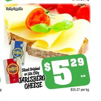 Sliced Original or Lite 1kg Jarisberg Cheese
