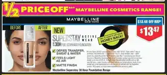 Chemist Warehouse Maybelline Superstay 30 Hour Foundation Range offer