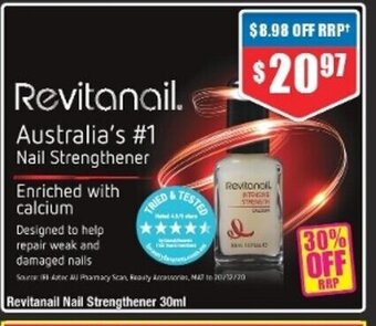 Chemist Warehouse Revitanail Nail Strengthener 30ml offer