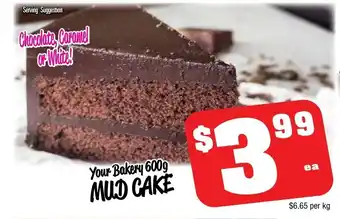 Farmer Jack's Your Bakery 1kg Mud Cake offer