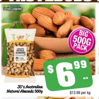Farmer Jack's JC's Australian Natural Almonds 1kg offer