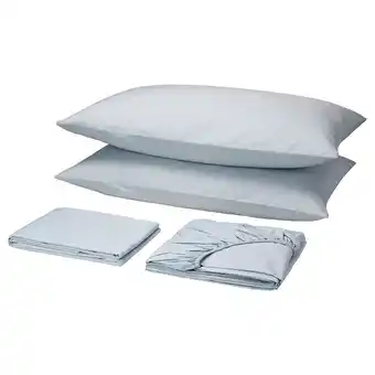 IKEA Harklöver sheet set, blue, queen offer