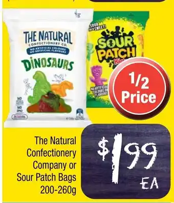 Farmer Jack's The Natural Confectionery Company or Sour Patch Bags 200-260g offer