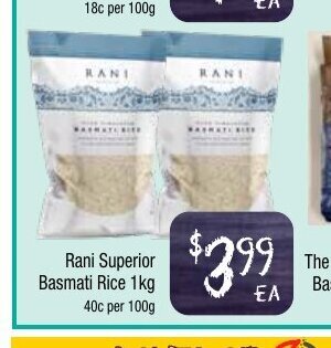 Rani Superior Basmati Rice 1kg