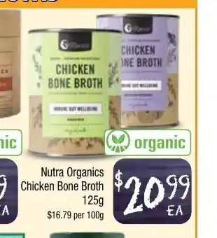 Farmer Jack's Nutra Organics Chicken Bone Broth 100g offer