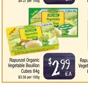 Farmer Jack's Rapunzel Organic Vegetable Bouillon Cubes 84g offer
