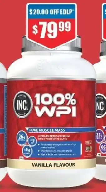 Chemist Warehouse 100% WPI Pure Muscle Mass offer