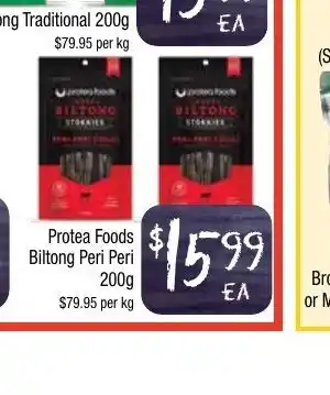 Farmer Jack's Protea Foods Biltong Peri Peri 1kg offer