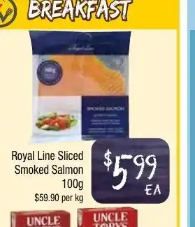 Farmer Jack's Royal Line Sliced Smoked Salmon 1kg offer