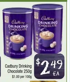Farmer Jack's Cadbury Drinking Chocolate 250g offer