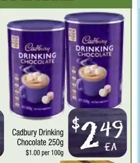 Farmer Jack's Cadbury Drinking Chocolate 100g offer