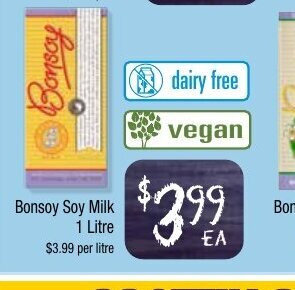 Bonsoy Soy Milk 1 Litre