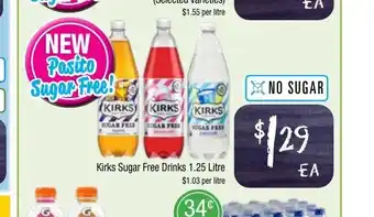 Kirks Sugar Free Drinks 1,25 Litre