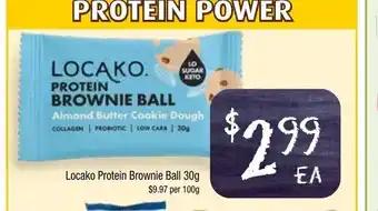 Farmer Jack's Locako Protein Brownie Ball 30g offer