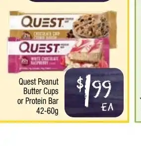 Farmer Jack's Quest Peanut Butter Cups or Protein Bar 42-60g offer