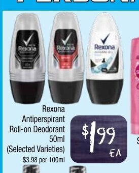 Rexona Antiperspirant Roll-on Deodorant 50ml