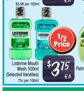 Farmer Jack's Listerine Mouth Wash 100ml offer