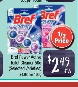 Farmer Jack's Bref Power Active Toilet Cleaner 50g offer