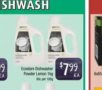 Farmer Jack's Ecostore Dishwasher Powder Lemon 1kg offer
