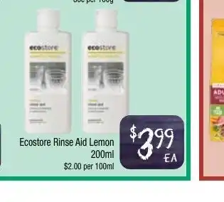 Ecostore Rinse Aid Lemon 200ml