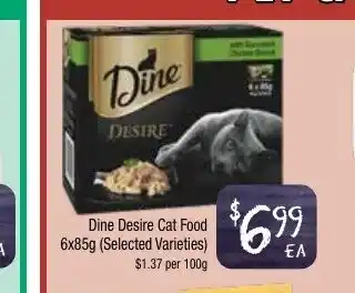 Farmer Jack's Dine Desire Cat Food 6x85g offer