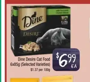 Farmer Jack's Dine Desire Cat Food 100g offer