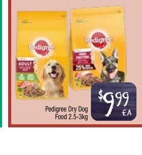 Farmer Jack's Pedigree Dry Dog Food 2,5-3kg offer