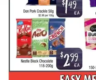 Farmer Jack's Nestle Block Chocolate 118-200g offer