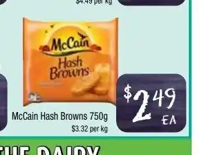 Farmer Jack's McCain Hash Browns 1kg offer