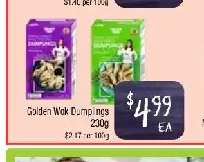 Farmer Jack's Golden Wok Dumplings 230g offer