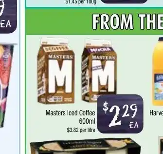 Farmer Jack's Masters Iced Coffee 1 Litre offer