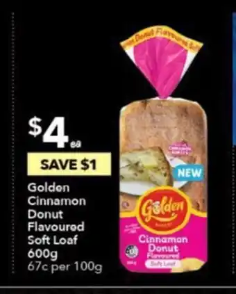 Ritchies Golden Cinnamon Donut Flavoured Soft Loaf 600g offer