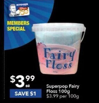 Ritchies Superpop Fairy Floss 100g offer