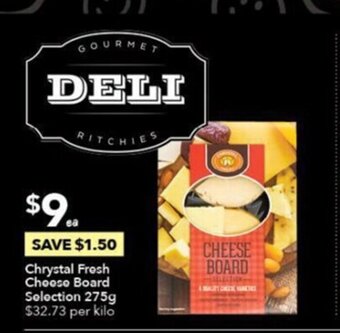 Ritchies Chrystal Fresh Cheese Board Selection 275g offer