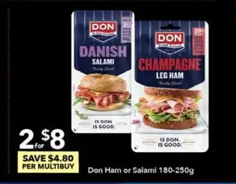 Ritchies Don Ham or Salami 180-250g offer