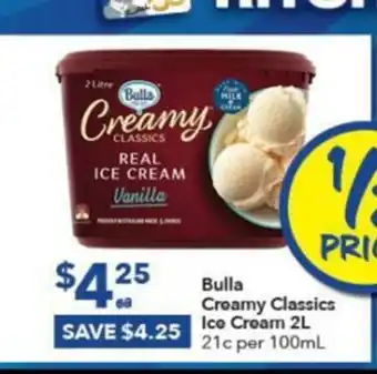 Ritchies Bulla Creamy Classics Ice Cream 100ml offer