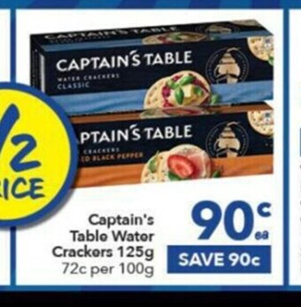 Ritchies Captain's Table Water Crackers 125g offer