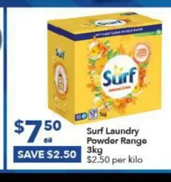 Surf Laundry Powder Range 3kg