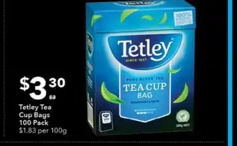 Tetley Tea Cup Bags 100 Pack