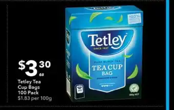 Ritchies Tetley Tea Cup Bags 100g offer