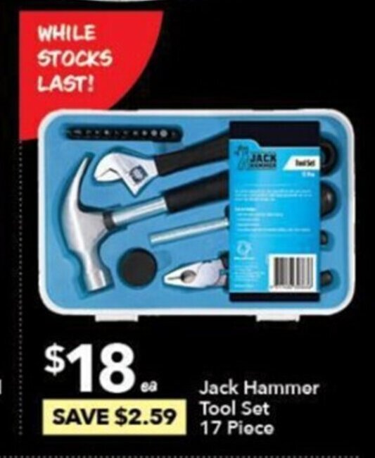 Jack Hammer Tool Set 17 Piece offer at Ritchies