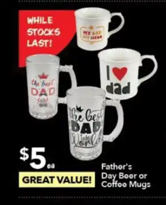 Ritchies Father's Day Beer or Coffee Mugs offer