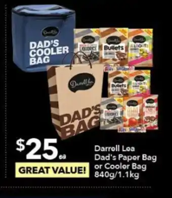 Ritchies Darrell Lea Dad's Paper Bag or Cooler Bag 840g/ 1,1kg offer