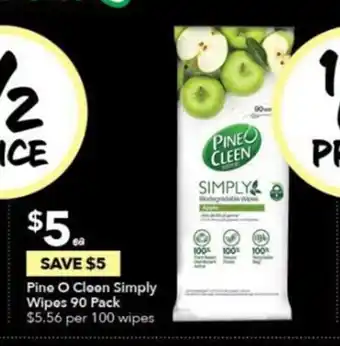 Pine O Cleen Simply Wipes 90 Pack
