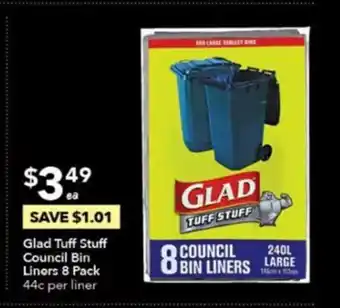 Ritchies Glad Tuff Stuff Council Bin Per Liners offer