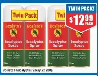 Chemist Warehouse Bosisto's Eucalyptus Spray 2x 200g offer